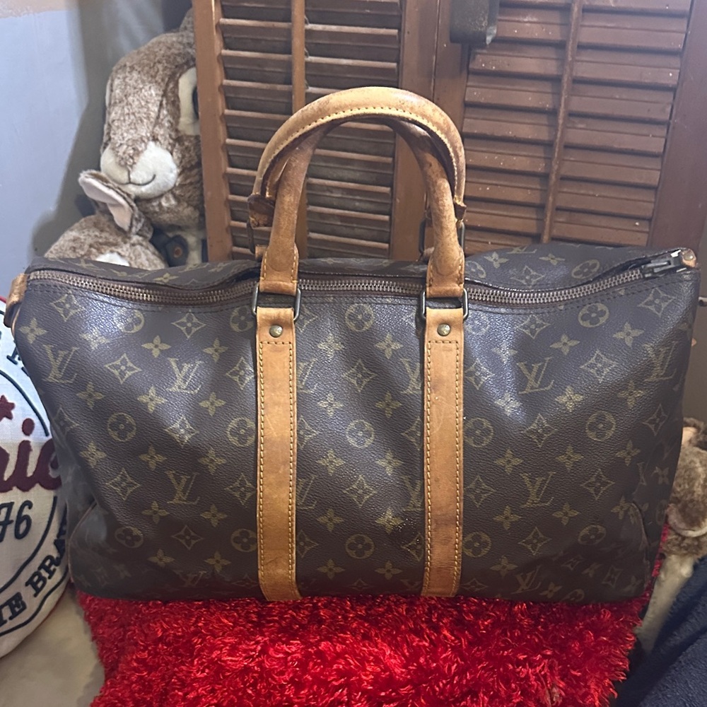 Louis Vuitton Brown Monogram Duffel Bag
